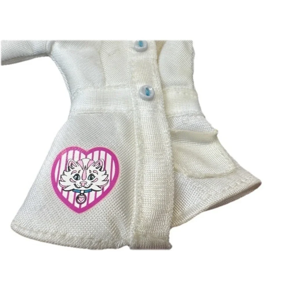 Vintage‎ Barbie Vet Dr. White Lab Jacket Mattel Decals Logo